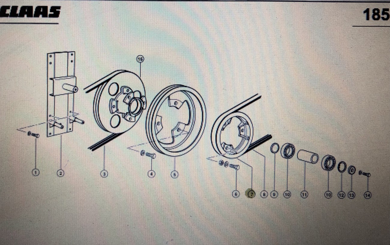Koło pasowe Claas Mega 370-340 Nr katalogowy 000 644 531 0
