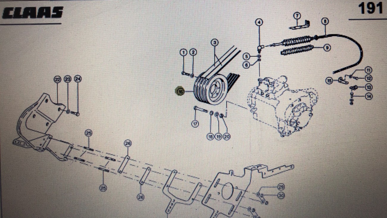 Koło pasowe Class Mega 370-340 Nr katalogowy 000 544 159 0