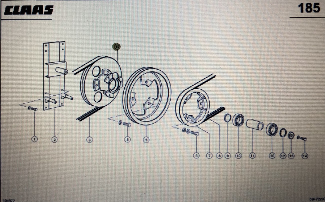 Koło pasowe Class Mega 370-340 Nr katalogowy 000 544 177 0