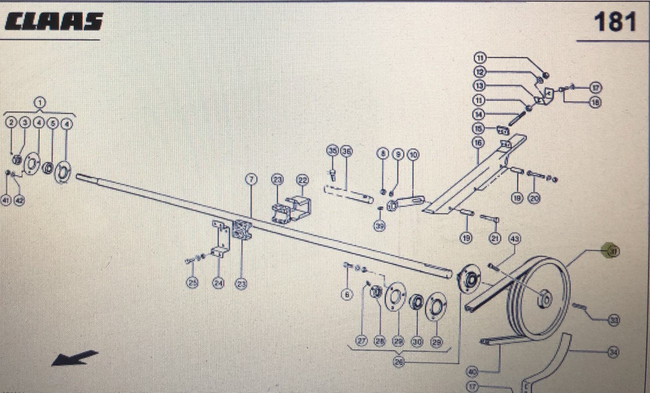 Koło pasowe Class Mega 370-340 Nr katalogowy 000 628 739 1