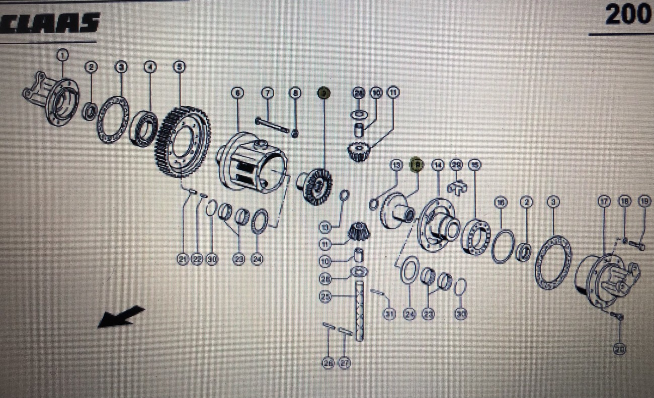 Koło talerzowe Claas Mega 370-340 Nr katalogowy 000 677 489 1