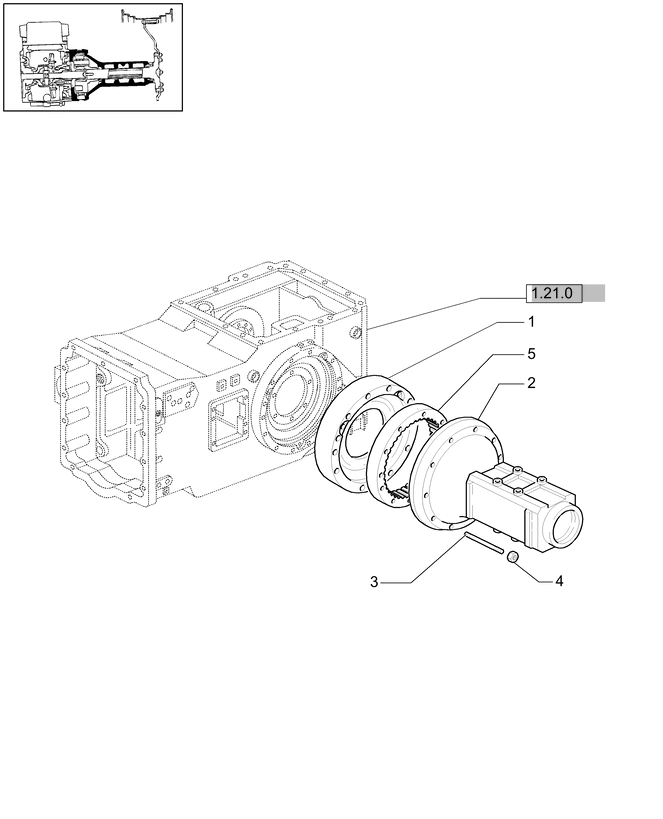 New Holland T6010 T6070 Pochwa mostu napedow 47124107