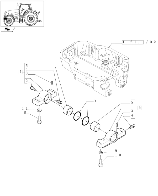 New Holland T6010 Czop zawieszenia obr 87311596