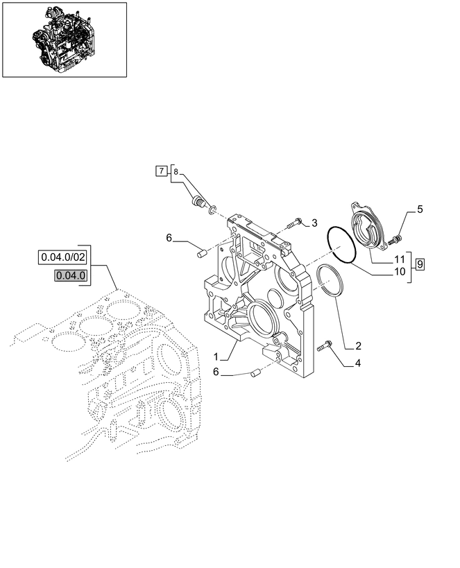 New Holland T6010 Obudowa 2855172