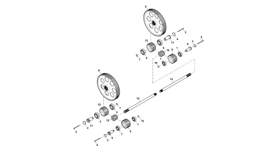 John Deere 9470RX - Wał R565305 (Oś przednia i tylnia)