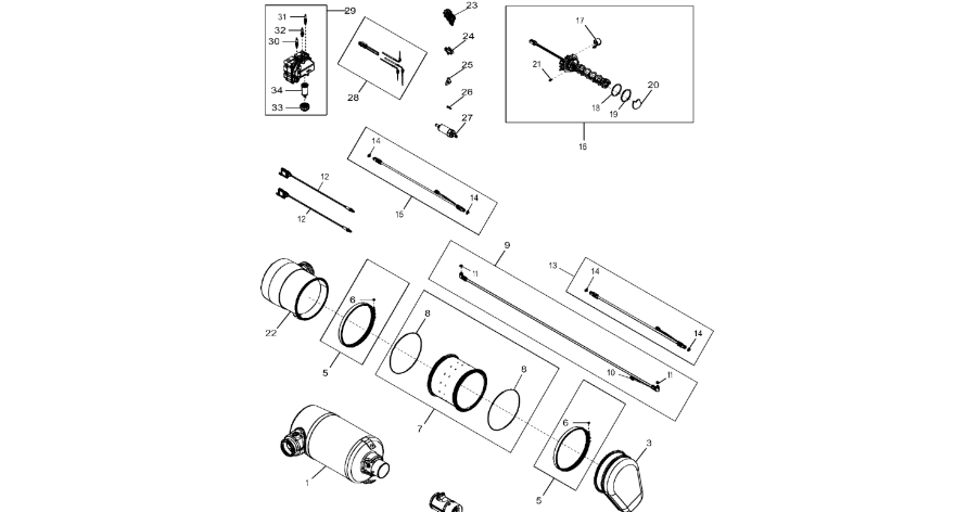 John Deere 9470RX - Przewód DEF (roztwór mocznika dodawany do spalin) RE560957 (Silnik)