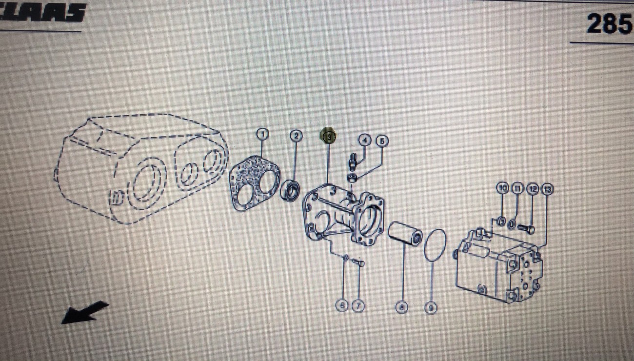 Obudowa kołnierza Claas Mega 370-340 Nr 4 na rys katalogowym Nr katalogowy 000 637 822 0
