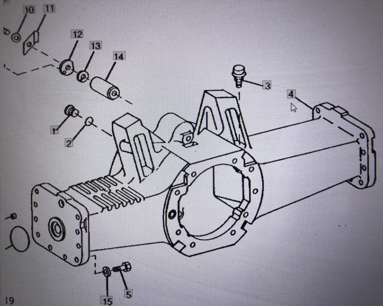 Obudowa środkowa John Deere Nr 4 na rys katalogowym Nr części: R 98012/R83472