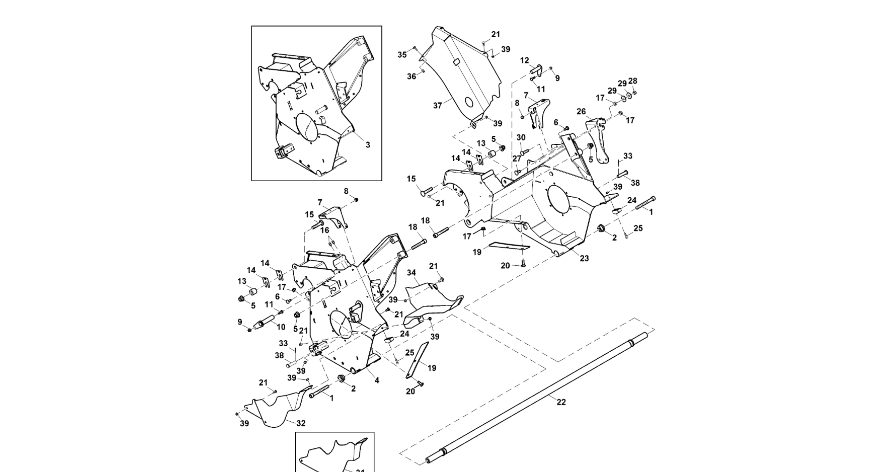 John Deere 960 - Rama DC220043 (Podbieracz)