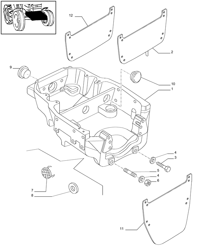 New Holland T6010 T6090 T6070 Wspornik 87608579