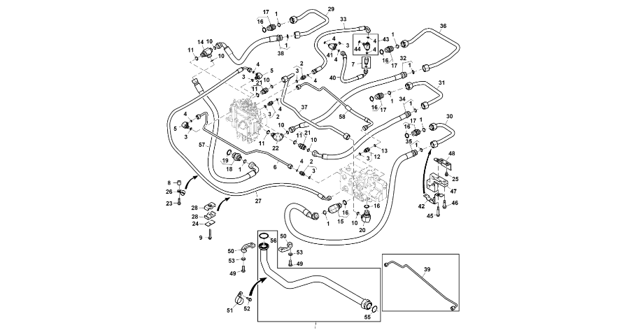 John Deere 9470RX - Przewód olejowy RE579650 (Kierowanie)