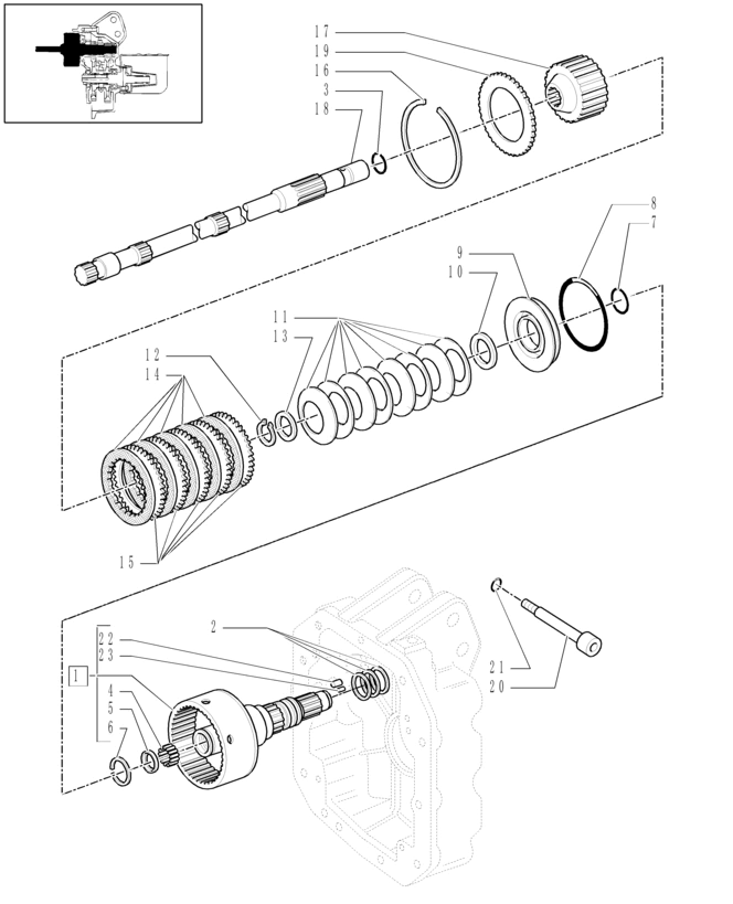 New Holland T6010 T6090 Wałek 780mm l 47135351