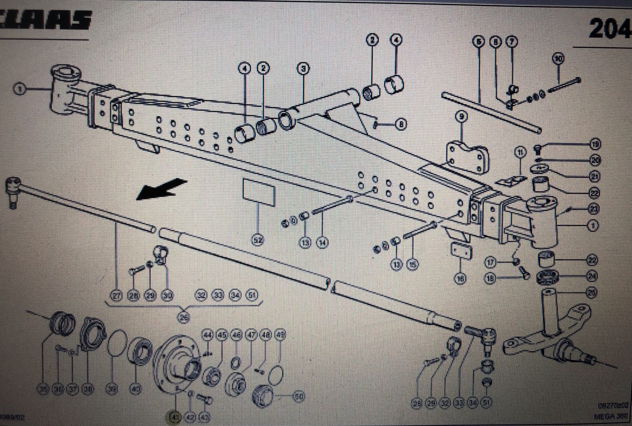 Piasta koła Claas Mega 370-340 Nr katalogowy 000 769 603 0
