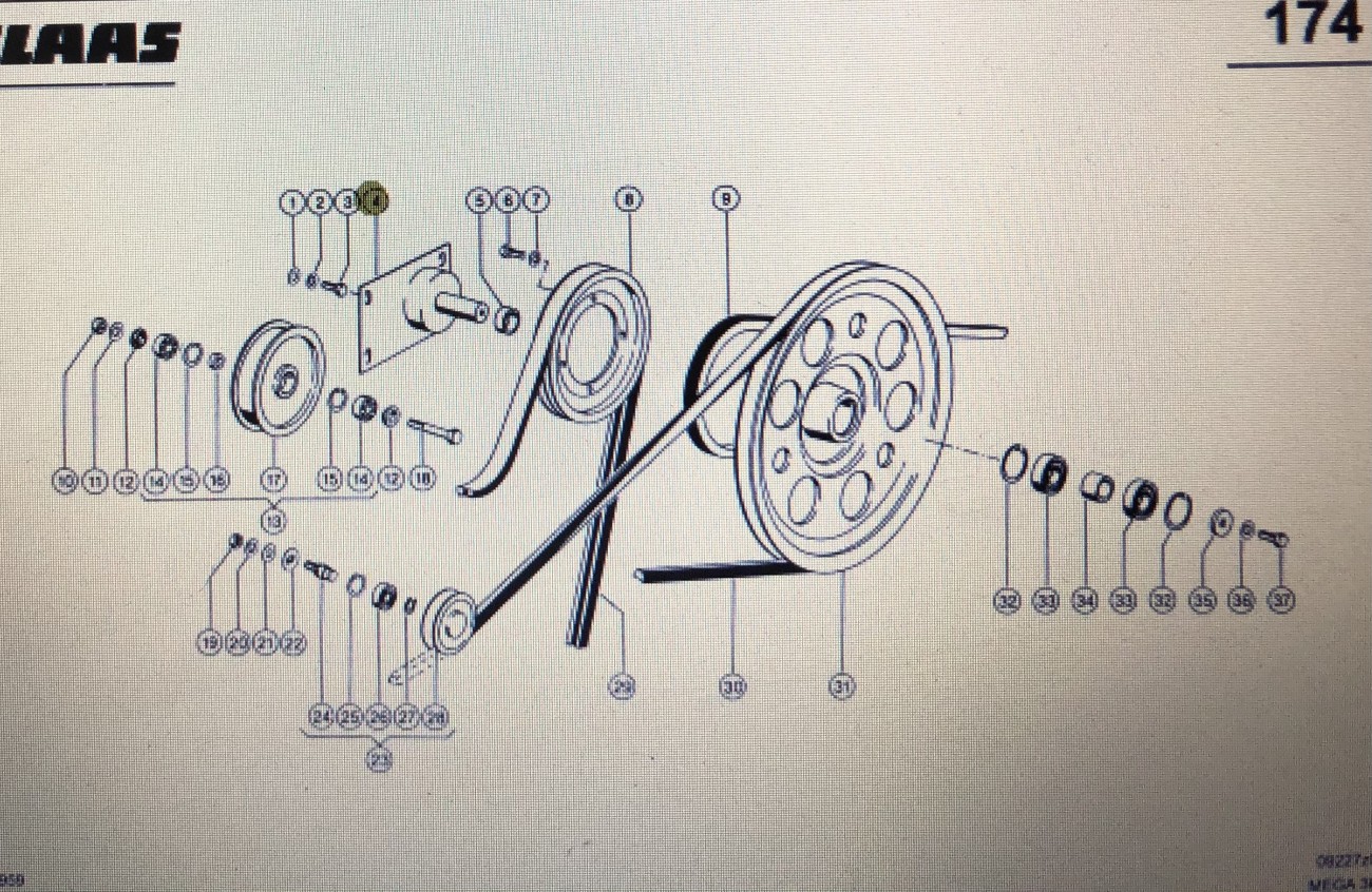 Płyta uchwytu Claas Mega 370-340 Nr katalogowy 000 603 153 0