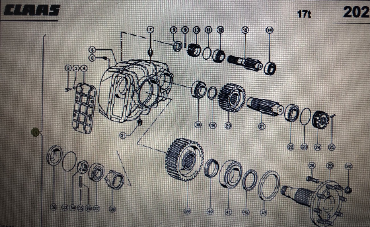 Przekładnia osi(zwolnica) Claas Mega 370-340 Nr katalogowy 000 669 830 2