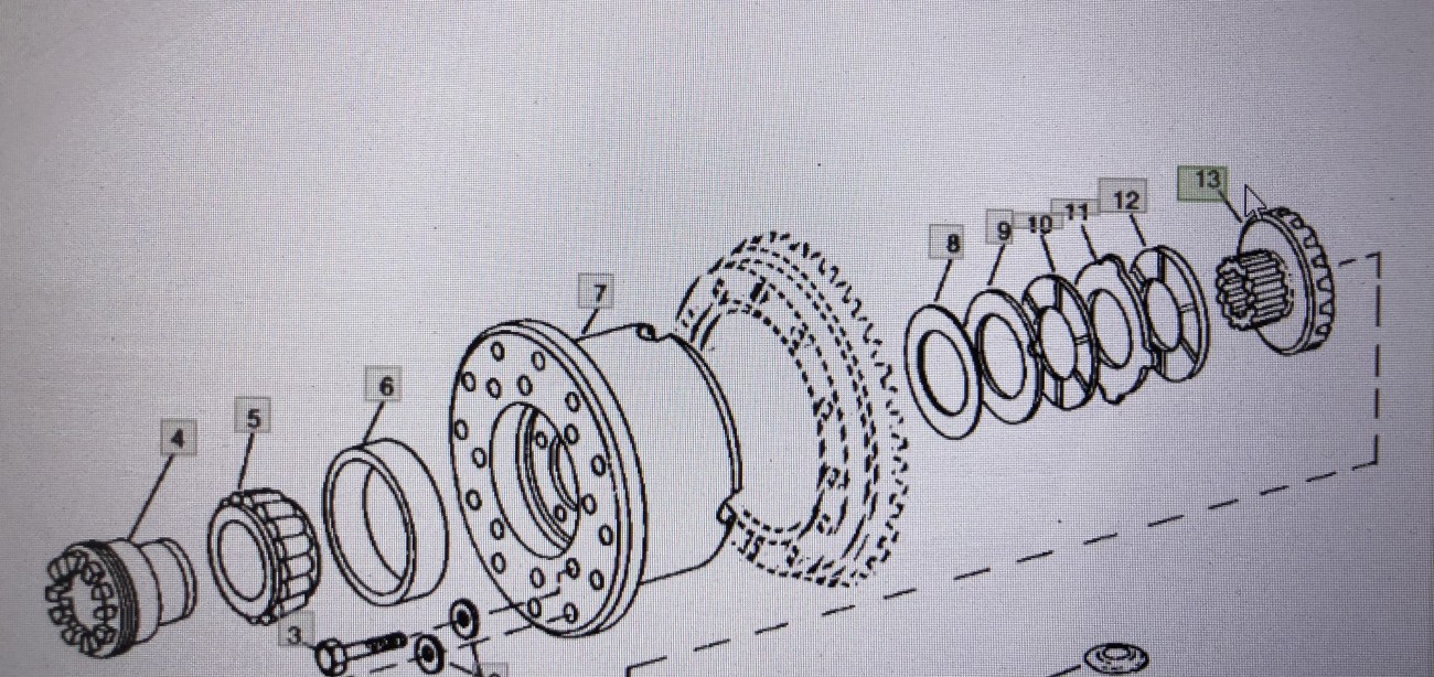 Przekładnia stoźkowa John Deere Nr części R 83035 Pasuje do modeli 4555/4755/4955