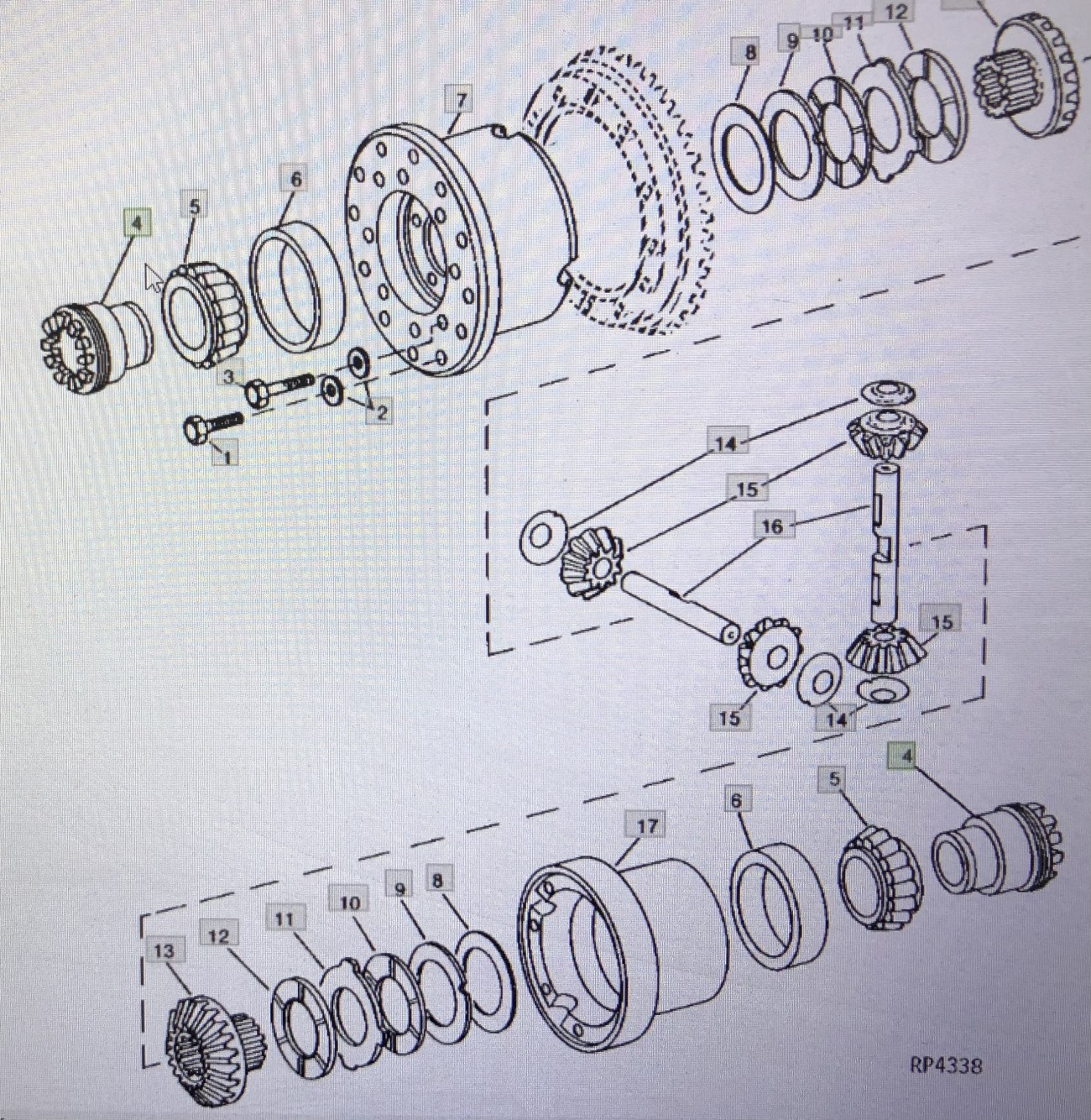 Przekładnia stoźkowa John Deere Nr części R 83035
