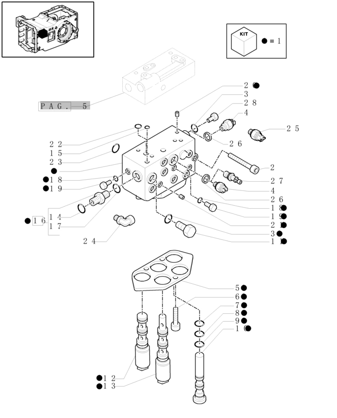 New Holland T6010 Zawór sterujący 5195591