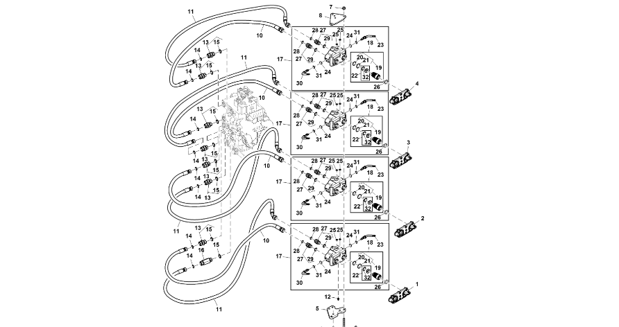 John Deere 9470RX - Sprzęg odłączany RE581131 (Zawór sterujący)