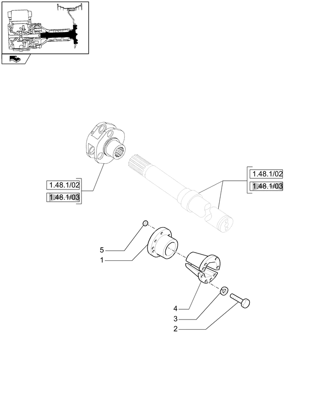 New Holland T6010 T6070 Piasta 87688498