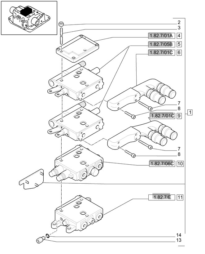 New Holland T6010 T6090 T6070 Zawór sterujący 87546165