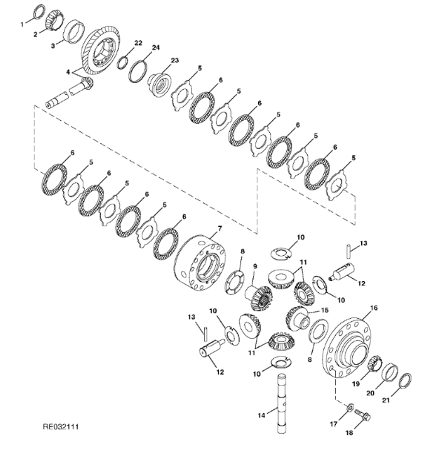 R237715 John Deere 8345R - Przekładnia zębata stoźkowa