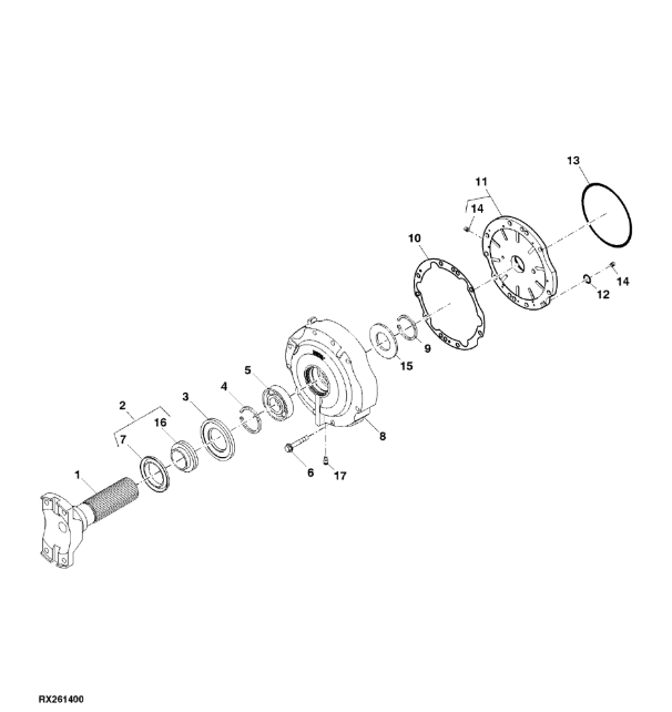 R254257 John Deere 8345R - Jarzmo