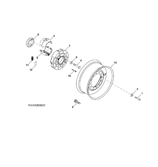 R299784 John Deere 8345R - Piasta