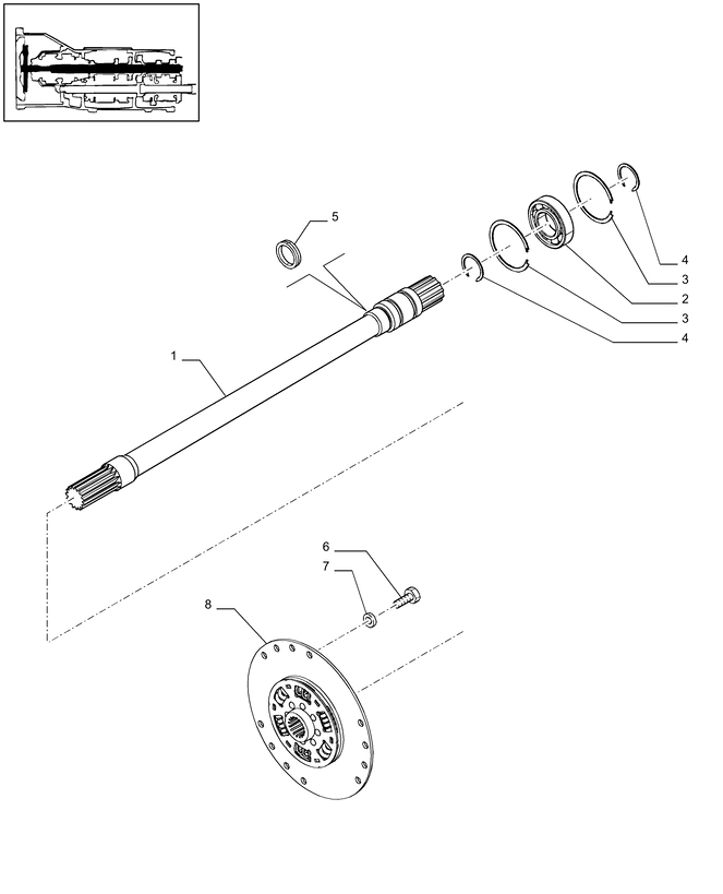 New Holland T6010 Wałek 47134578