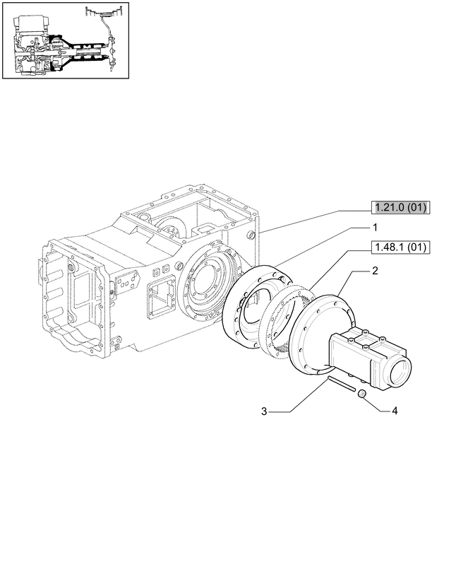 New Holland T6010 T6090 T6070 Pochwa mostu napedow 47124320
