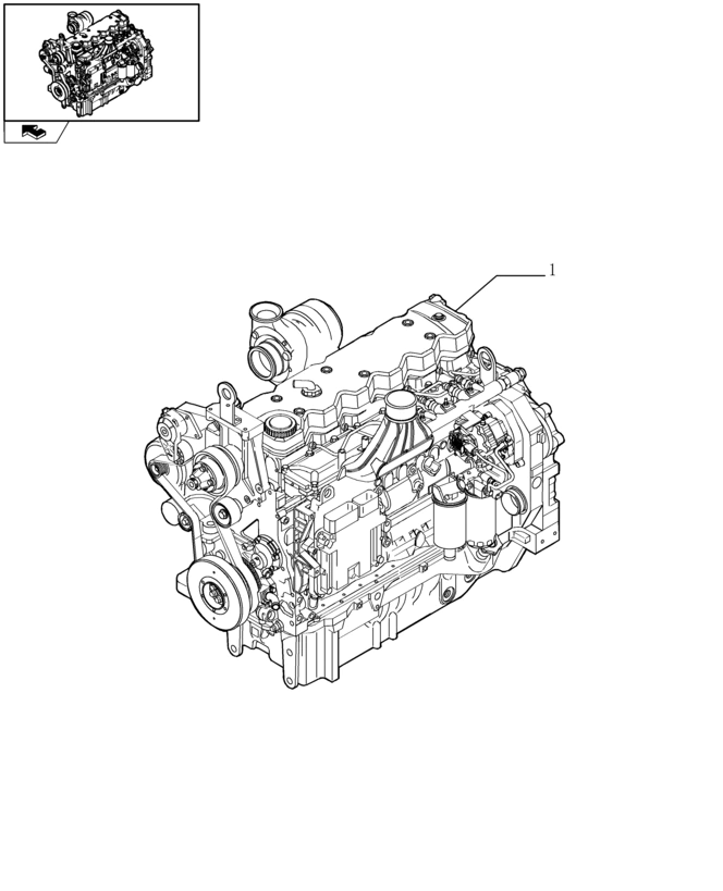 New Holland T6090 Reman-long block long block - nef - tier 3 - 6 cyl - injectors supplied 5801850546R