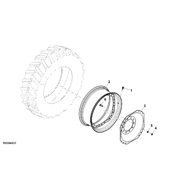 RE156610 John Deere 8345R - Felga