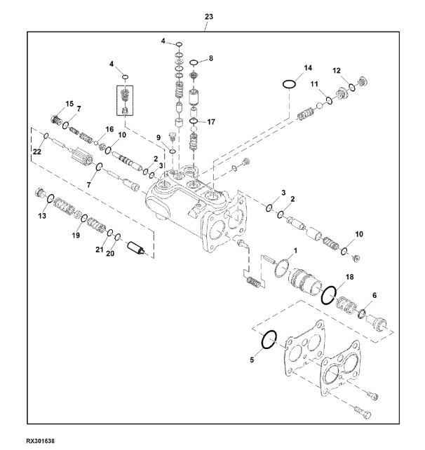 RE157111 John Deere 8345R - Zestaw hamulca