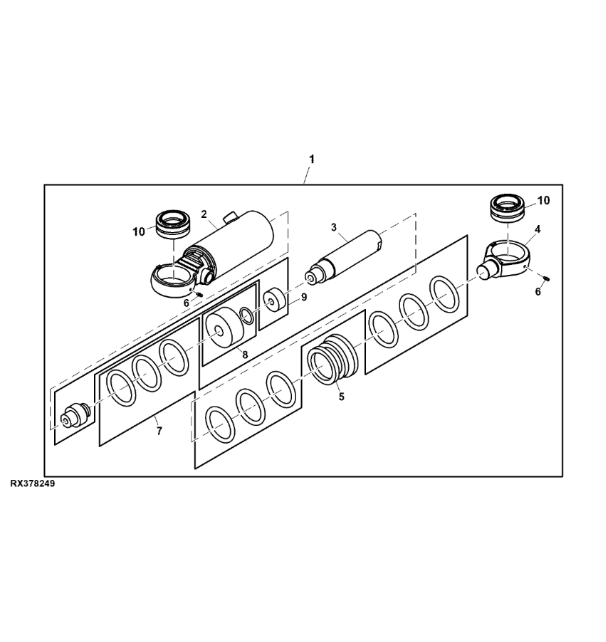 RE184016 John Deere 8345R - Siłownik hydrauliczny