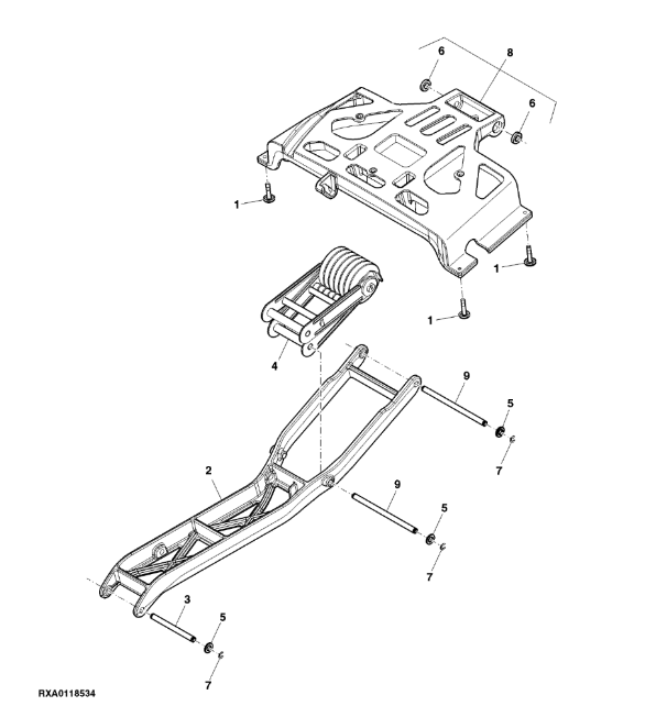RE211188 John Deere 8345R - Zespół spręźyny