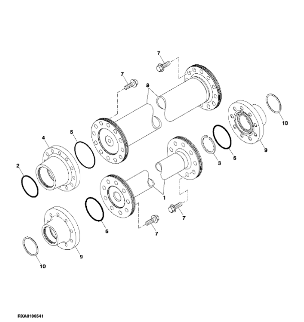 RE252062 John Deere 8345R - Wał