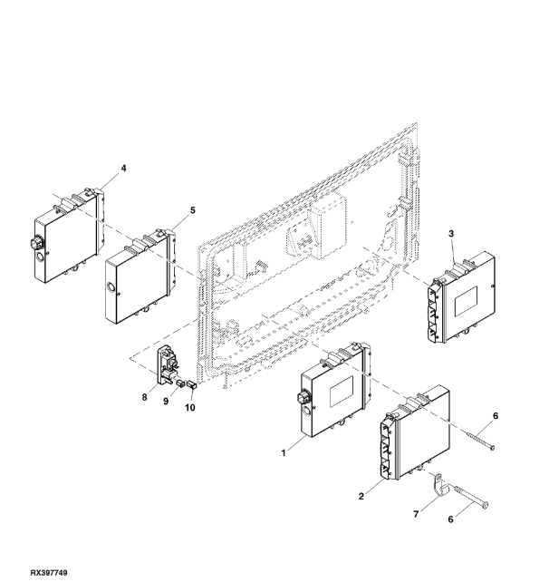 RE260117 John Deere 8345R - Elektr. moduł sterowania