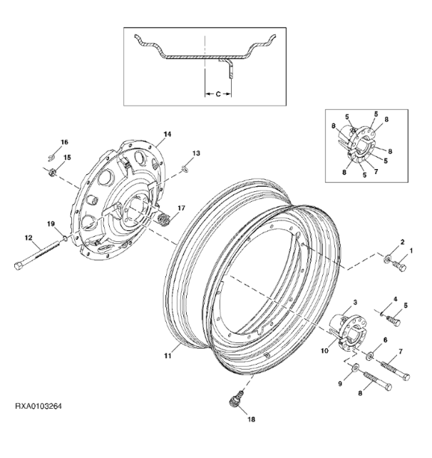 RE273208 John Deere 8345R - Koło