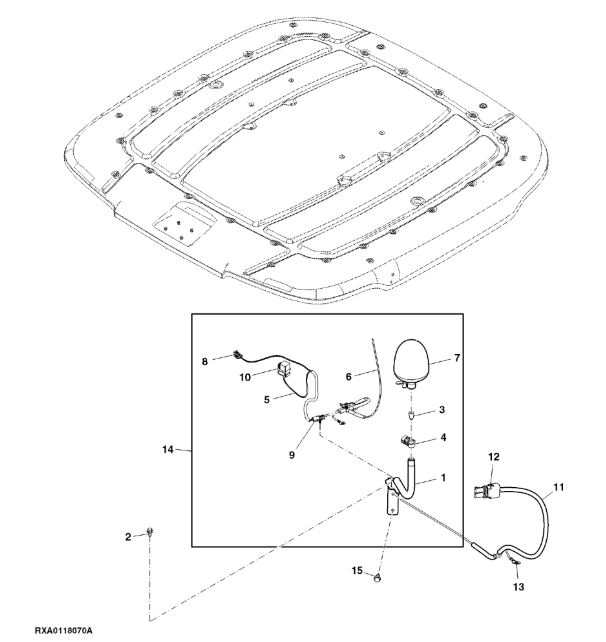 RE325694 John Deere 8345R - Zestaw świateł