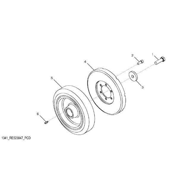 RE520465 John Deere 8345R - Tłumik skrętny