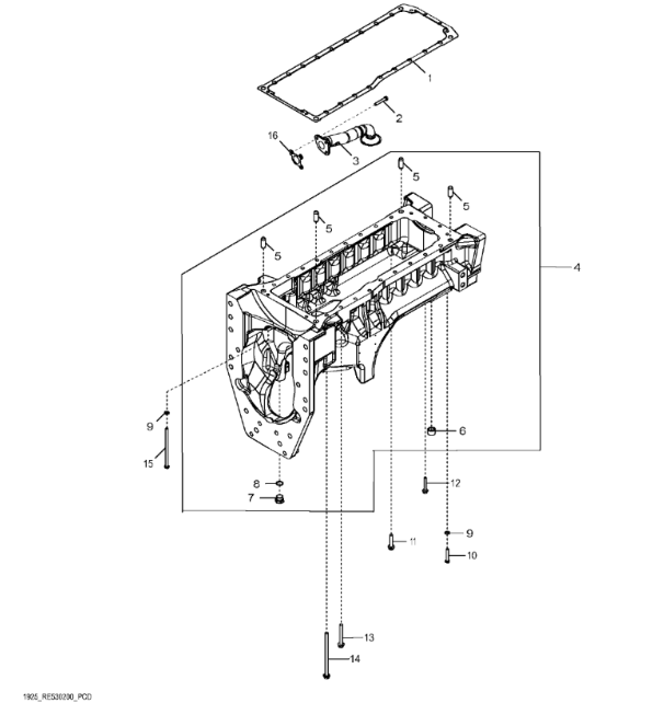 RE528732 John Deere 8345R - Wlot pompy oleju