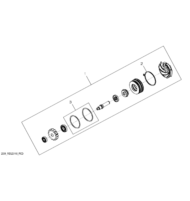 RE530194 John Deere 8345R - Zestaw pompy