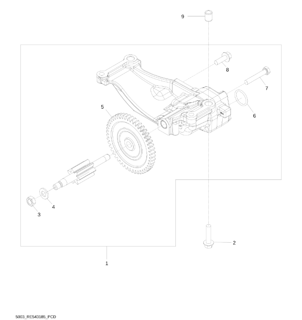 RE543187 John Deere 8345R - Pompa olejowa