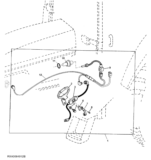 RE55891 John Deere 8345R - Przewód zasilający