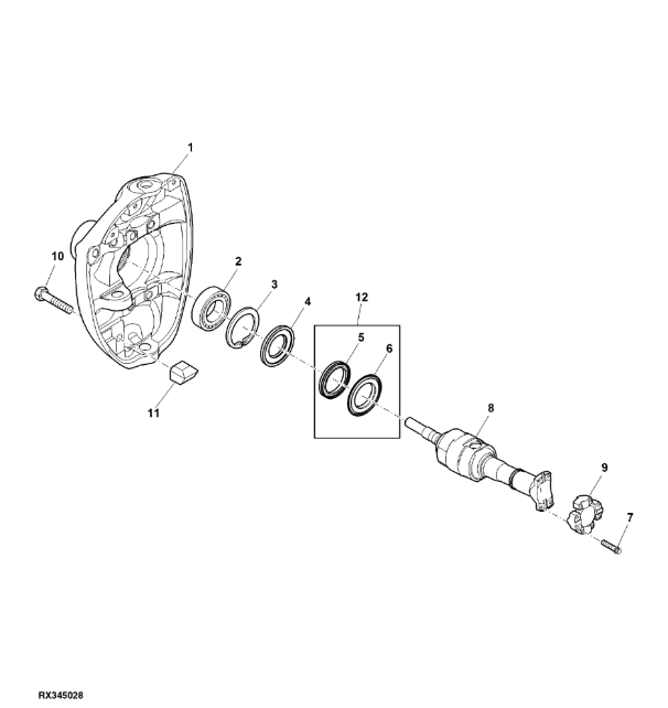 RE574236 John Deere 8345R - Uniwersalny wał napędowy
