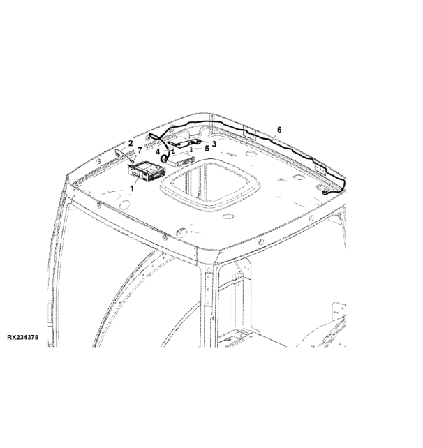 RE575067 John Deere 8345R - Radio
