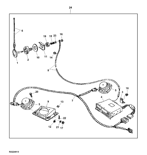 RE575068 John Deere 8345R - Radio