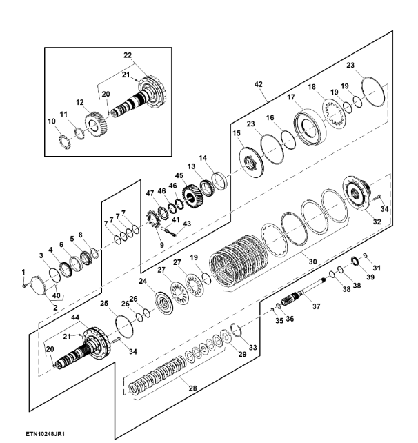 RE590745 John Deere 8345R - Koło słoneczne
