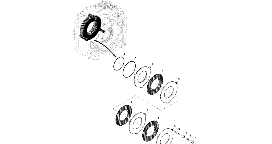 John Deere 9470RX - Płytka R563784 (Hamulec)