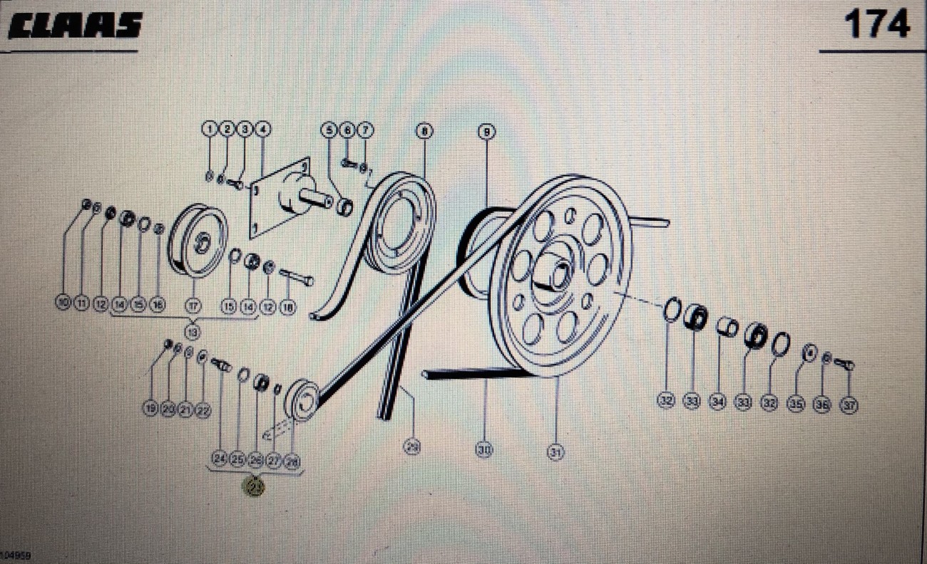 Rolka napinacza Claas Mega 370-340 Nr katalogowy 000 773 232 0